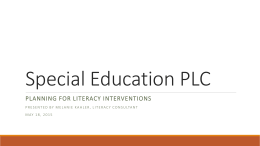 Special Education PLC - Teacher PLC