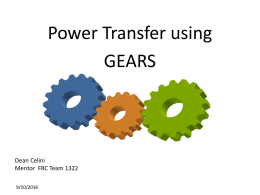 Power Transfer Using Gears - Dean Celini
