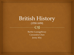 British History (1550-1650) - Letter-Bii