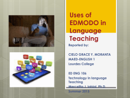 Uses of EDMODO in Language Teaching