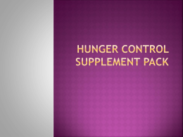 Hunger Control Supplement Pack- Power Point