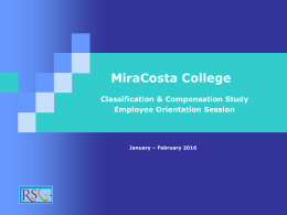 MiraCosta Employee Orientation Session