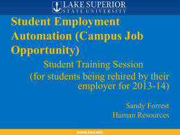 Work Study Student Employment Automation