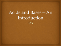 Strong Acids/Bases
