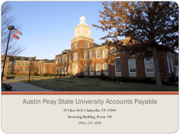 Austin Peay State University Accounts Payable