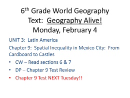 6th Grade World Geography Text: Geography Alive!