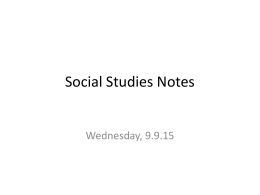 SS Notes 9.9.15
