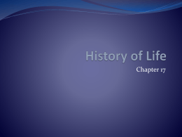 Ch. 17 Powerpoint (History of Life)