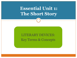 Essential Unit 1: The Short Story