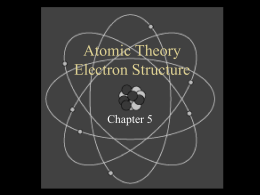Ch 5 Electronic structure of the Atom2013