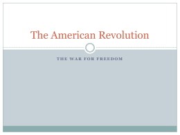The American Revolution - PPT