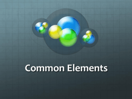 Common Elements