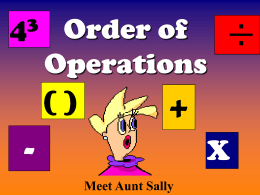 Order of Operation powerpoint for STEM