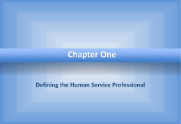 Characteristics of the Effective Human Service Professional (slide 2