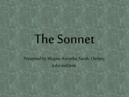 The Sonnet - Miguel Powers