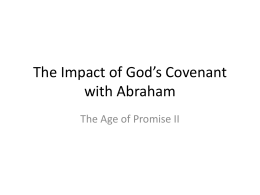 The Impact of God*s Covenant with Abraham