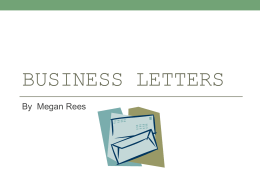Business Letters - Barren County Schools