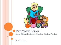 Two Voice Poems - The San Marcos Writing Project Wiki