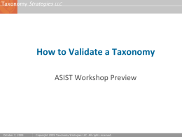 How to Validate a Taxonomy