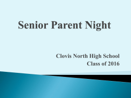 Senior_Parent_Night_2016 - Clovis North Educational Center