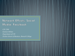 Network Effects, Social Media - Baruch College Faculty Web Server