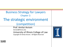 BSL 2: Strategic environment - Competition