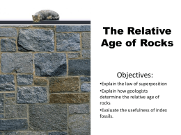 The Relative Age of Rocks - AdVENTUREScience-7th