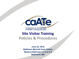 SV Training NATA 2016 Policy and Procedures