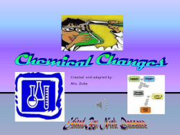 Chemical Reactions - Grace Wilday Junior High School