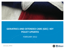 (gec) key policy updates - National Association of State Veterans