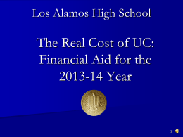 Financial Aid at the University of California