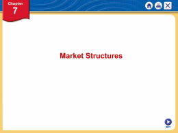 Market Structures KEY CONCEPT