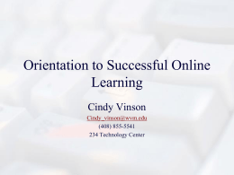 Orientation to Successful Online Learning