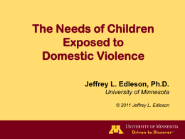 Assessing Childhood Exposure to Domestic Violence