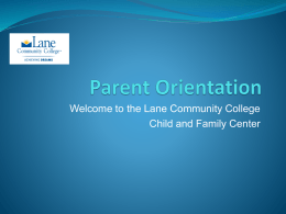 Parent Orientation.pdf - Lane Community College