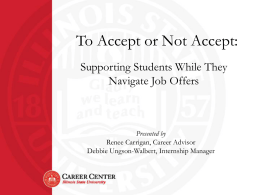To Accept or Not Accept - Division of Student Affairs