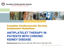 CCS Guideline on Antiplatelet Therapy for patients with Chronic