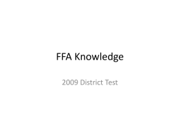 2009-District-FFA-Knowledge-Test - Mid