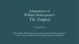 Adaptations of William Shakespeare*s The Tempest