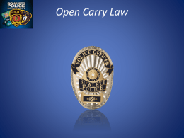 Open Carry Law