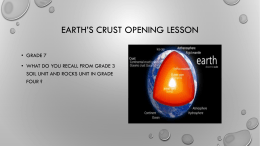 Earth*s Crust opening lesson
