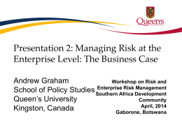 The Business Case of Integrated Risk Management