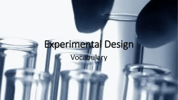 Vocab-Experimental Design