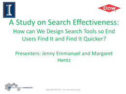 A Study on Search Effectiveness