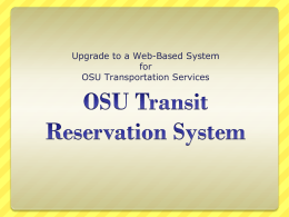 OSU Transit Reservation System