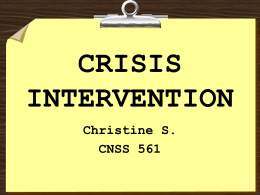 Crisis Intervention Presentation