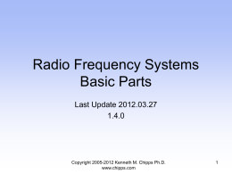 Radio Frequency Systems Basic Parts - Chipps
