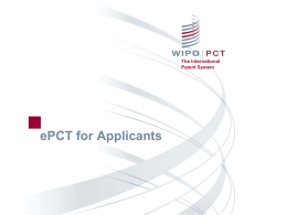 ePCT for Applicants