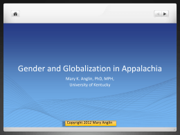 Gender and Globalization in Appalachia
