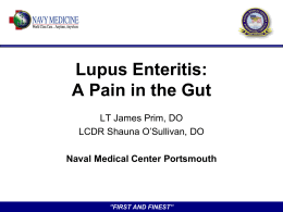 Lupus Enteritis: A Pain in the Gut
